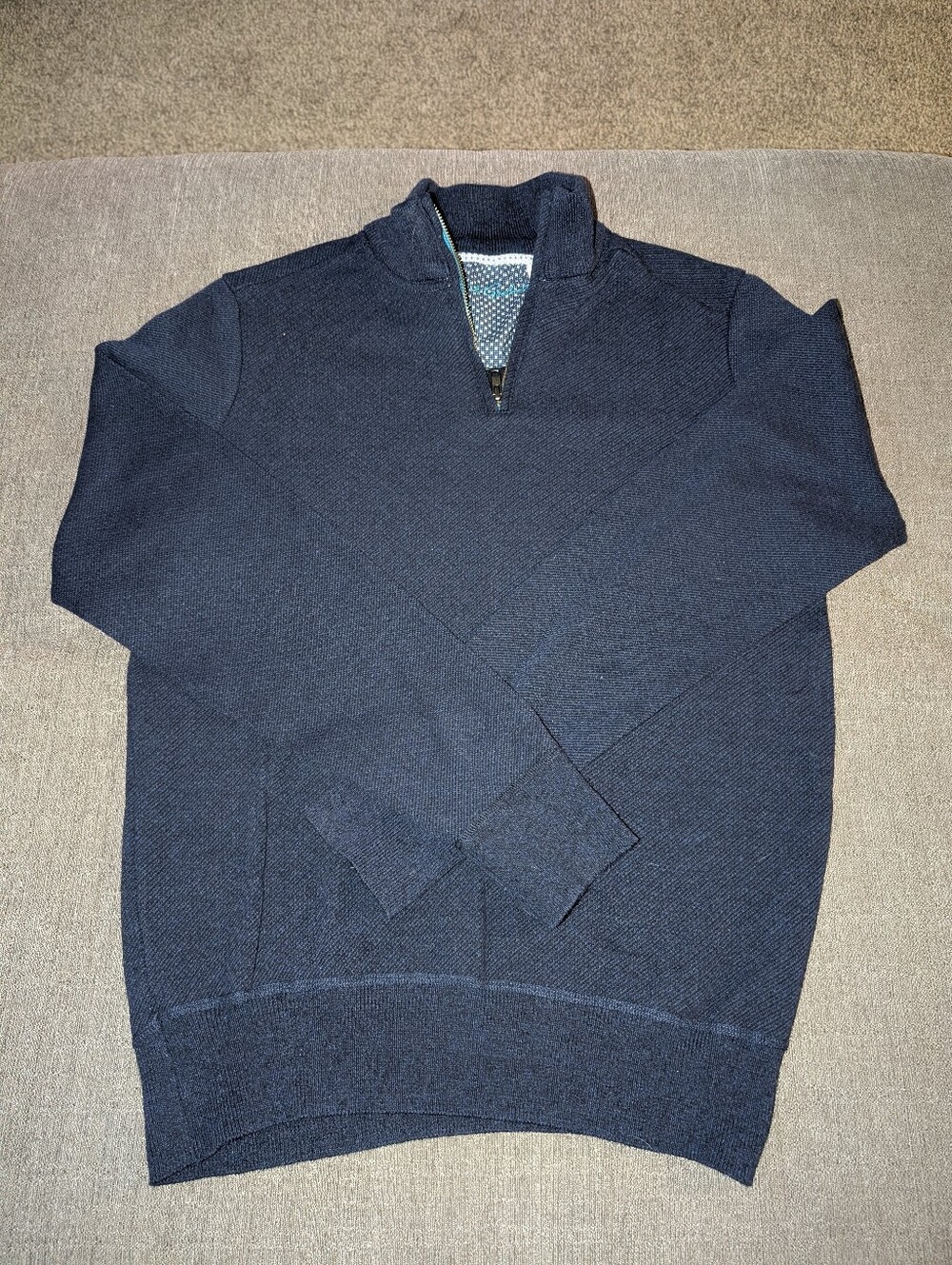 Robert Graham Navy Quarter-Zip Men's Sweater